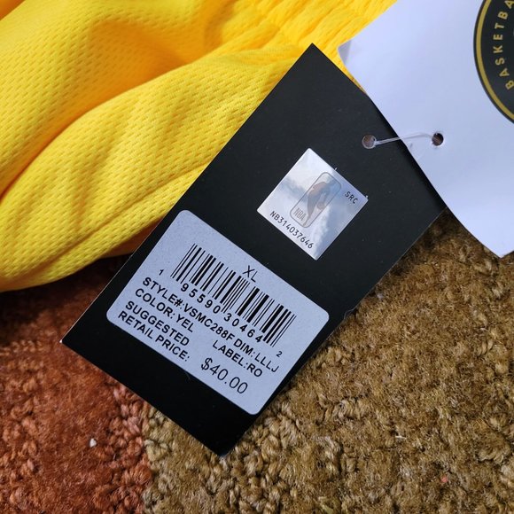 NBA UNK Lebron James #6 LA Lakers Basketball Jersey Shorts Gold Yellow vsmc288f - Picture 13 of 13